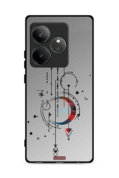 Tolwak Realme GT Neo6 5G Protective Case Cover Moon And Arrows Art Pattern