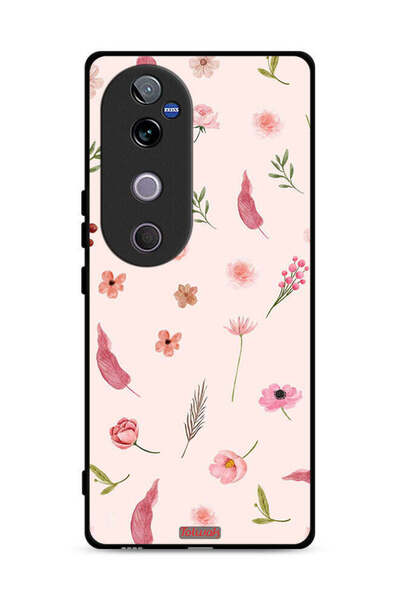 Tolwak غطاء حماية لهاتف Vivo V40 5G بنقشة أوراق وورود
