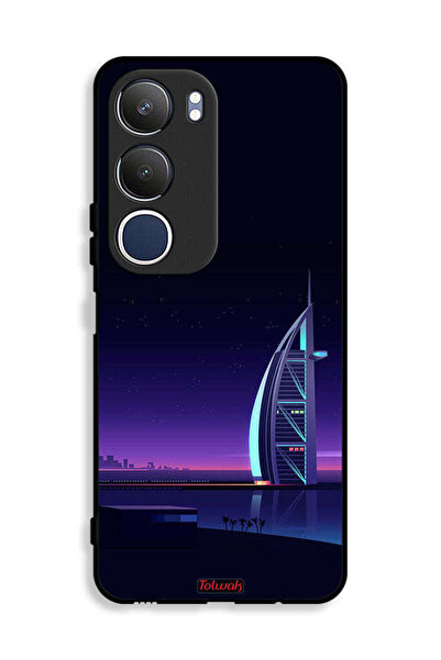 Tolwak غطاء حماية لهاتف فيفو Y19s 4G بتصميم برج العرب الرقمي