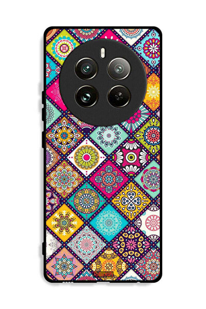 Tolwak غطاء حماية لهاتف Realme 12 Pro 5G بنمط مربعات ماندالا