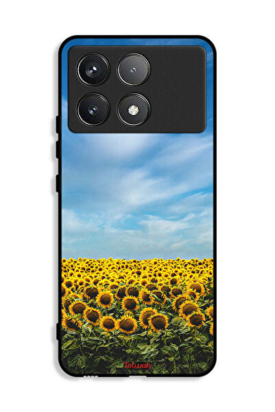 Tolwak غطاء حماية لهاتف شاومي ريدمي K70E 5G بطبعة عباد الشمس تحت السماء