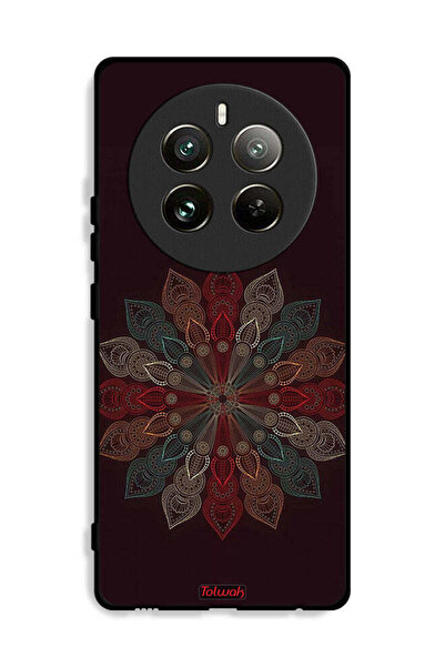 Tolwak غطاء حماية لهاتف Realme 12 Pro 5G بنقشة زهرة ماندالا