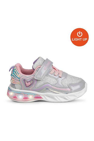 BUCKHEAD Children's Lighted Leather Daily Shoes Buck3046 Berry