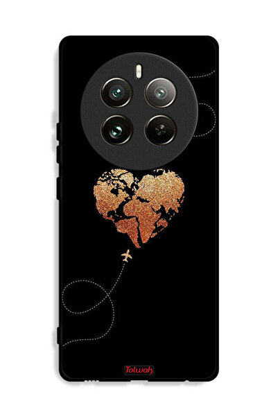 Tolwak غطاء حماية لهاتف Realme 12 Pro Plus 5G برسومات طائرات تلامس القلب