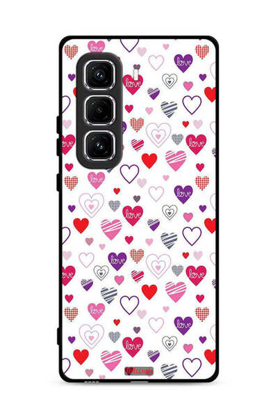 Tolwak غطاء حماية لهاتف Infinix Hot 50 Pro Plus 4G بنقشة قلوب