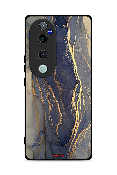 Tolwak غطاء حماية لهاتف Vivo V40 Pro 5G بنقشة رخامية لامعة