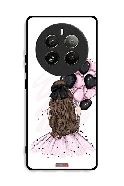 Tolwak غطاء حماية لهاتف Realme 12 Pro 5G يحمل رسمة فتاة تحمل بالونات