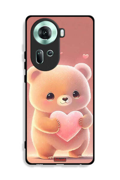 Tolwak غطاء حماية لهاتف Oppo Reno11 5G برسومات باندا صغيرة لطيفة تحمل قلبًا
