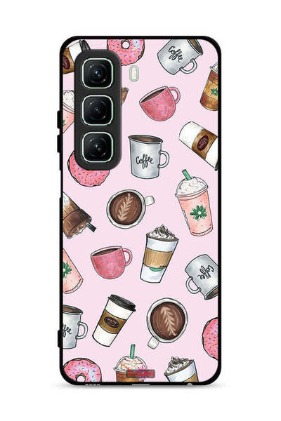 Tolwak غطاء حماية لهاتف Infinix Hot 50 5G برسومات محبي القهوة