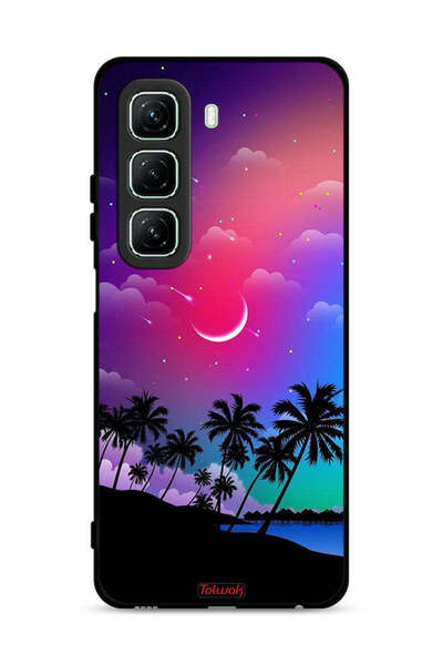 Tolwak غطاء حماية لهاتف Infinix Hot 50 5G برسومات قمرية في الليل