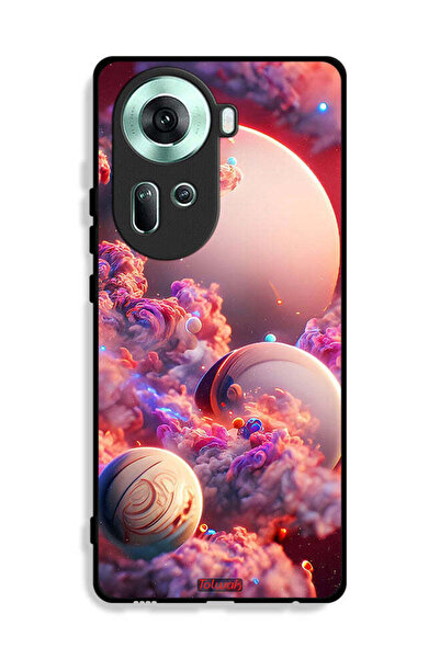 Tolwak غطاء حماية لهاتف Oppo Reno11 5G بتصميم غيوم وفن تجريدي