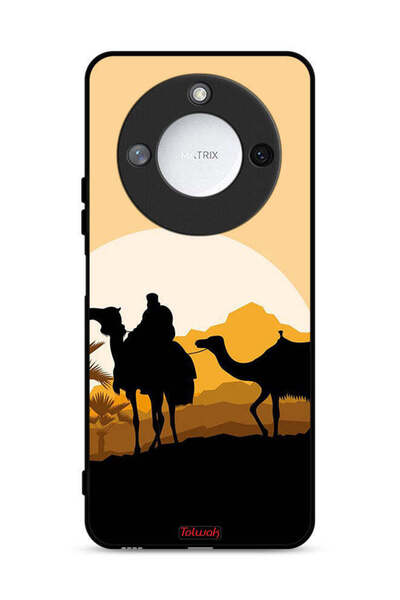 Tolwak غطاء حماية ذكي من Honor X9c 5G بتصميم فن الجمال في الصحراء