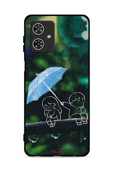 Tolwak غطاء حماية لهاتف موتورولا موتو جي 54 5 جي - زوجين من الفن التجريدي