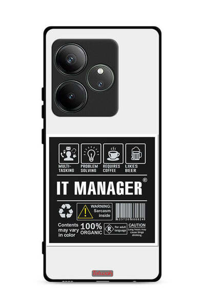 Tolwak غطاء حماية لجهاز Realme GT 6T 5G مع ملصق مدير تكنولوجيا المعلومات