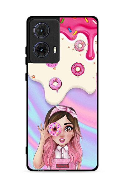 Tolwak غطاء حماية لهاتف موتورولا موتو جي 85 5G يحمل صورة دونات