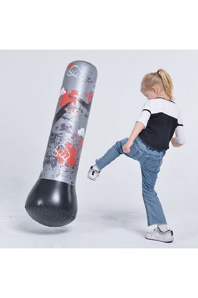 rexa Bag Blow up Free Standing Boxing Punching Bag for Kids 35 x 120cm