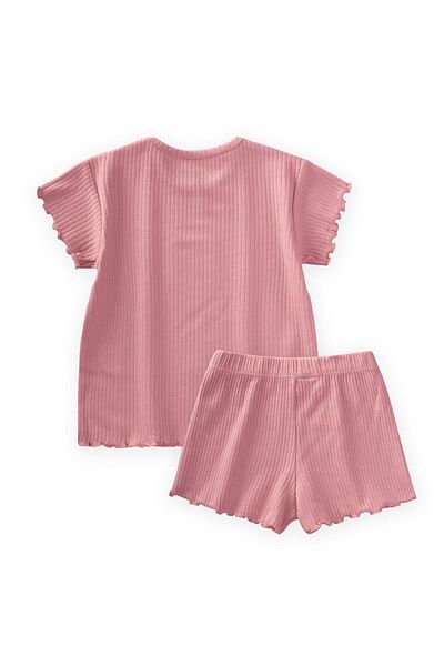 Cigit Ribbed Shorts Suit 1-7 Years Old Baby