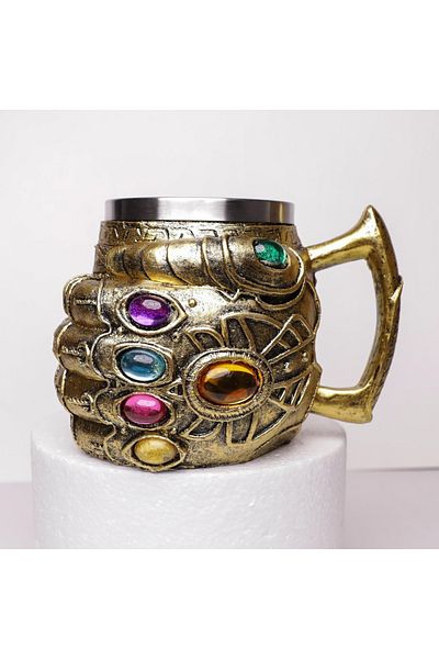 FG KONNİCHİWA Thanos Infinity Gauntlet Model Mug 3D Steel Mug Cup