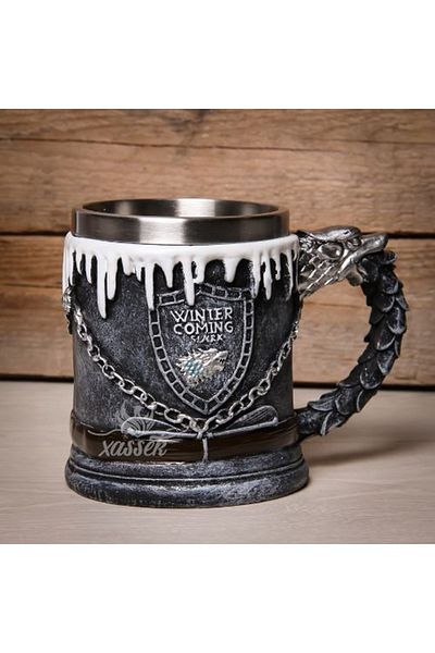 FG KONNİCHİWA Game of Thrones Thrown Games Trophy Mug Steel Thermos Cup 3 Sizes Embossed