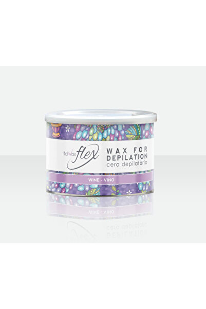 İTALWAX Flex “Wine” Sir Ağda 400 ml Kavanoz, Yarı Şeffaf, Üzüm Çekirdeği Özlü, Şeritli Ağda