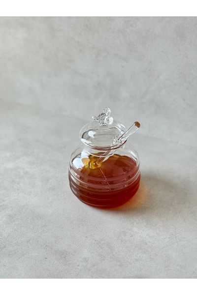 Dekorzdükkan Glass Ring Model Honey Jar