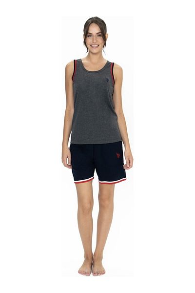 U.S. Polo Assn. Us Polo Cotton Thick Strap Women's Shorts Pajama Set