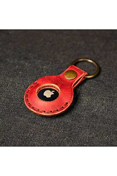 clawleather Husă din piele pentru breloc Airtag - Piele naturală roșie