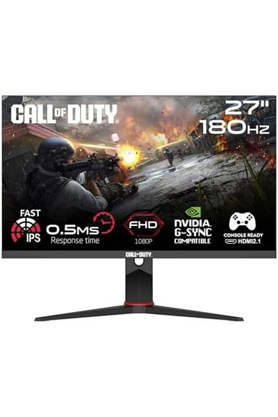 GAMEON شاشة ألعاب Call of Duty COD27FHD180IPS، 27 بوصة FHD 1080p 180Hz IPS، وقت استجابة 0.5 مللي ثانية