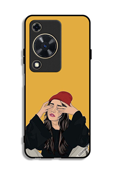 Covernex غطاء حماية لهاتف هواوي إنجوي 70 برسومات فتاة حزينة