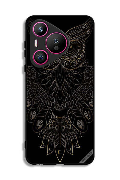 Covernex غطاء حماية لهاتف هواوي بيورا 70 بتصميم بومة زهرية عصرية