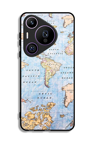 Covernex غطاء حماية هواوي بيورا 70 برو بتصميم خريطة العالم