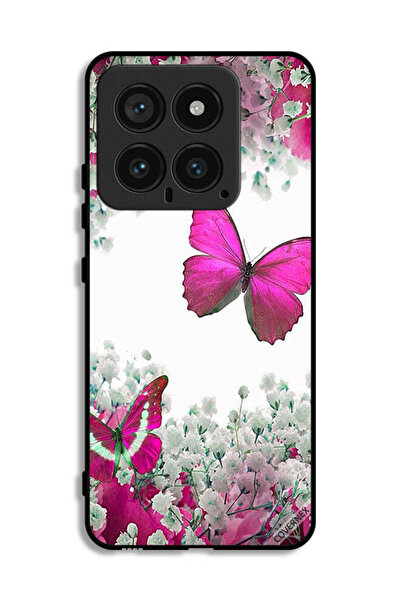 Covernex غطاء حماية لهاتف شاومي 14 برسومات فراشات جميلة وورود صغيرة