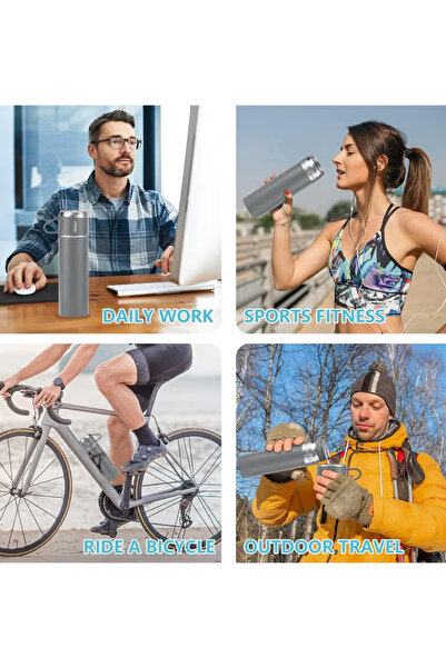 Primo Plus Coffee Mug with Handle for Hot and Cold Drinks Grey Colour