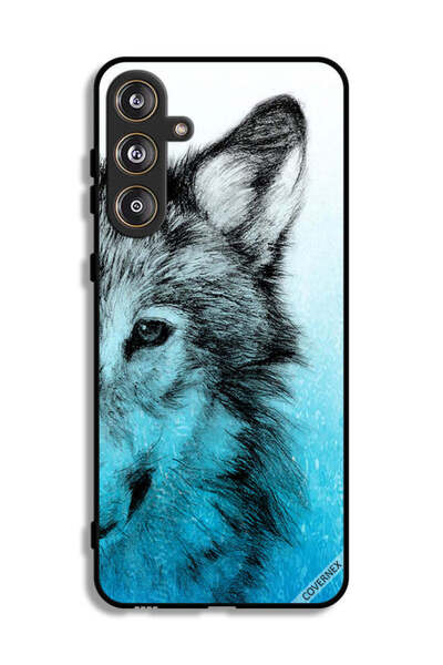Covernex غطاء حماية لهاتف سامسونج جالاكسي M55 5G بتصميم نصف وجه ذئب