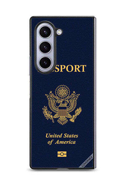 Covernex غطاء حماية لهاتف سامسونج جالاكسي زد فولد 6 بنمط جواز السفر الأمريكي