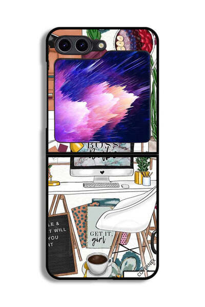 Covernex غطاء حماية لهاتف Samsung Galaxy Z Flip6 مع مشبك فني من Boss Babe
