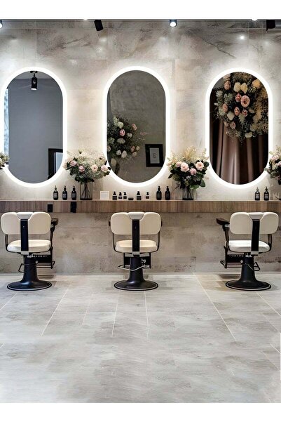 Taimi 80x60cm Oval Makeup Mirror with Side LED Light, Makeup Mirror Suitable for Dressing Room