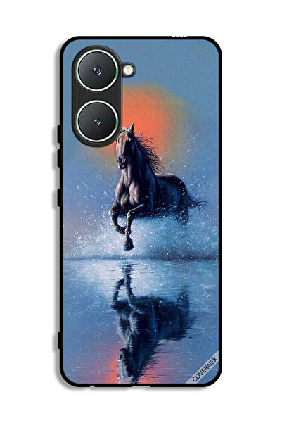 Covernex غطاء حماية لهاتف Vivo Y03 4G برسومات حصان يركض في الماء