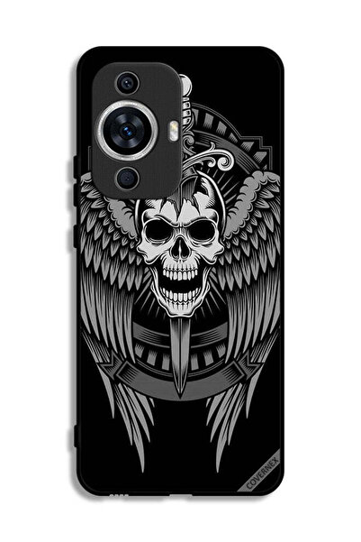 Covernex غطاء حماية لهاتف هواوي نوفا 12 إس بتصميم جمجمة وأجنحة نسر