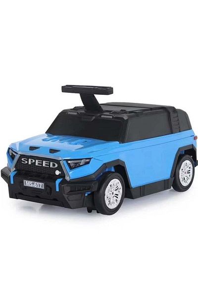 Toybox Large Storage Toddler Ride On Suitcase For Kids 4 Wheels Kids' Plastic Push Car With Handle Children
