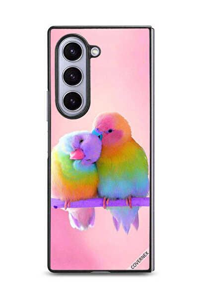 Covernex غطاء حماية لهاتف سامسونج جالكسي زد فولد 6 بنقشة طيور لطيفة