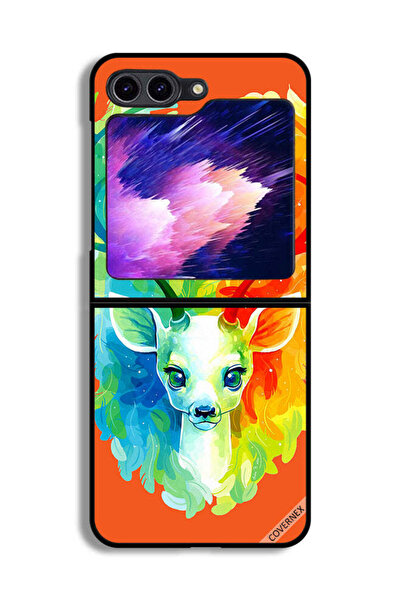 Covernex غطاء حماية لهاتف Samsung Galaxy Z Flip6 بتصميم غزال ملون