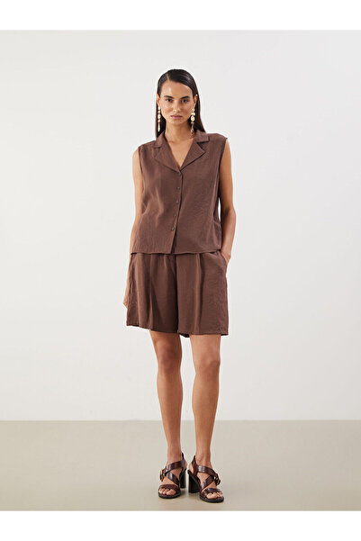 LC Waikiki Νέα σεζόν Modal Mixed γυναικεία σορτς με ελαστική μέση - S5QF07Z8