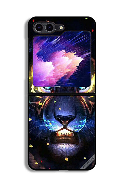 Covernex غطاء حماية لهاتف Samsung Galaxy Z Flip6 بتصميم مشبك فني على شكل أسد