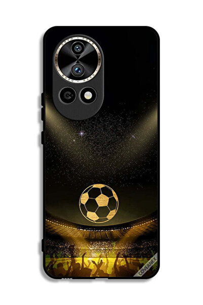 Covernex غطاء حماية لهاتف هواوي نوفا 12 برو 5G، أسود، بخلفية فيلم كرة قدم كلا...