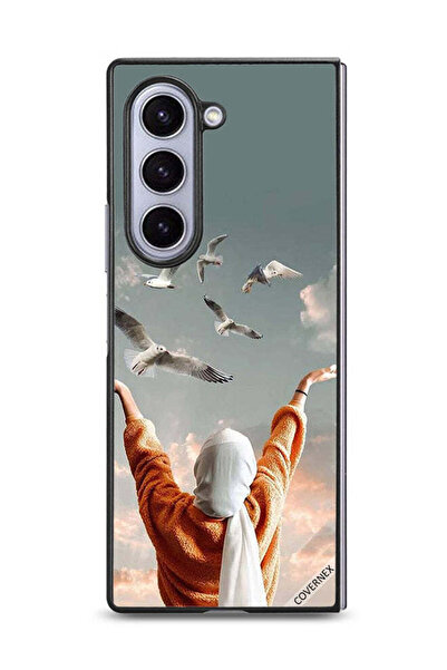 Covernex غطاء حماية لهاتف سامسونج جالاكسي زد فولد 6 بتصميم طيور طائرة