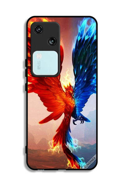Covernex غطاء حماية لهاتف Vivo V30 5G بخلفية نسر النار والماء