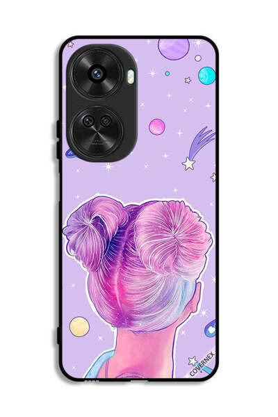Covernex غطاء حماية لهاتف هواوي نوفا 12 SE بتصميم فتاة ونجوم الفضاء
