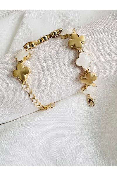 DEVİ fashion Vip Series Clover Bracelet 17 cm Plus Extension Chain