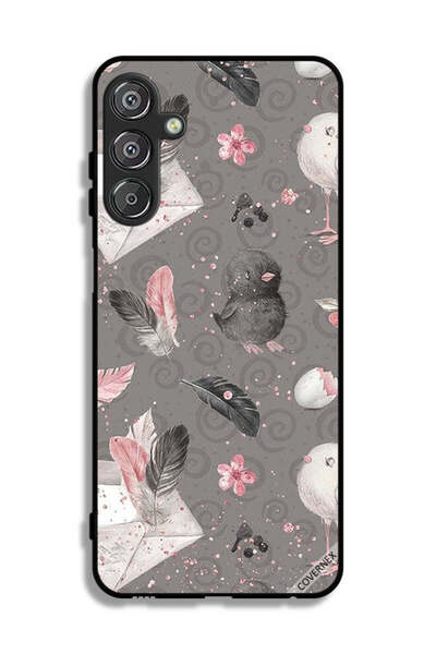 Covernex غطاء حماية لهاتف سامسونج جالاكسي F15 5G بنقشة ريش وفراخ